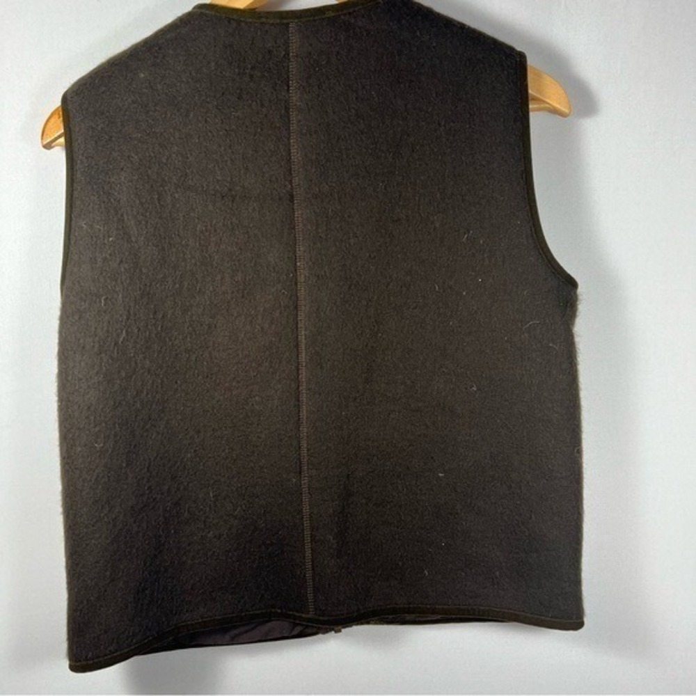 Banana Republic dark brown faux fur vest Size Small Vintage - Picture 3 of 7